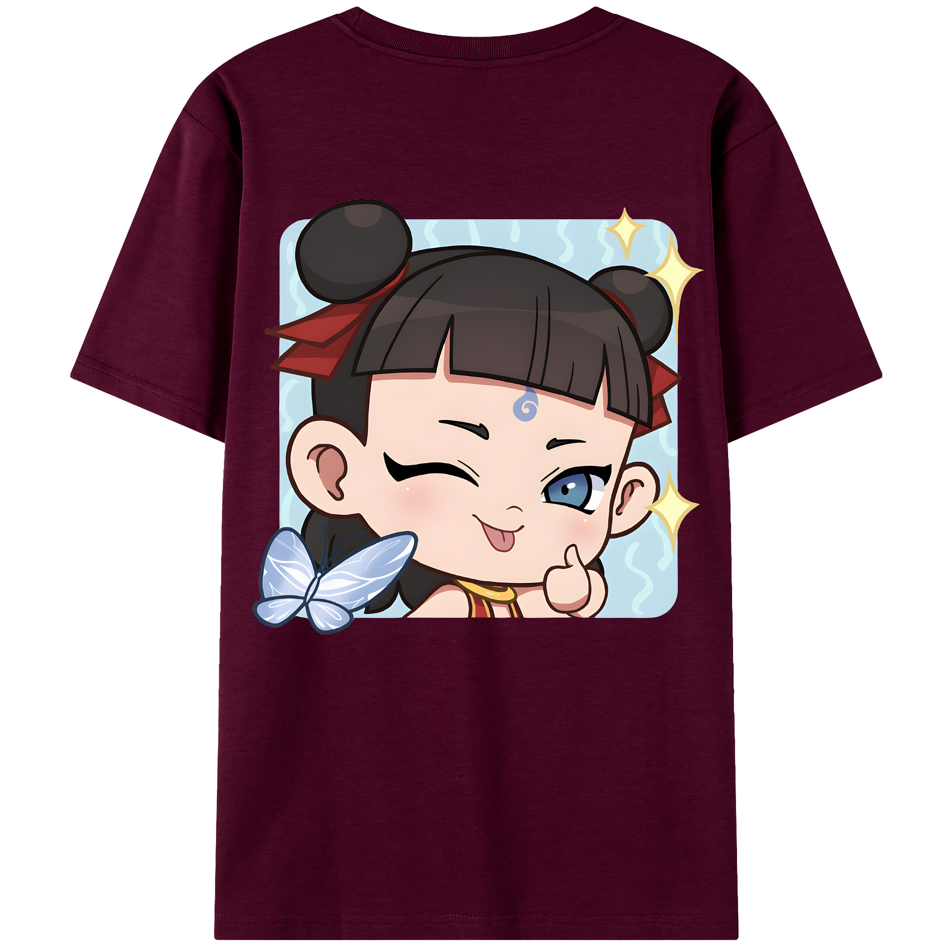 （画像用） Ne Zha 2 ナタ 魔童の大暴れ レディース半袖Tシャツ(バックプリント)